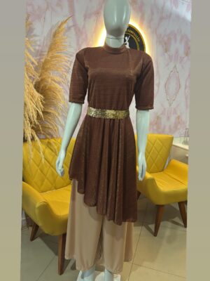 Bata lurex marrom